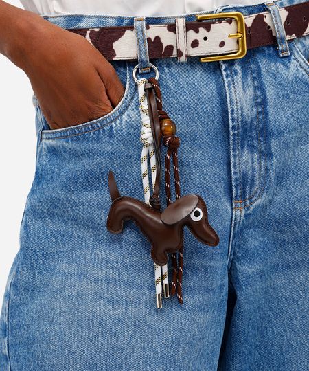 chaveiro bag charm cachorro e cordas colorido UNICO