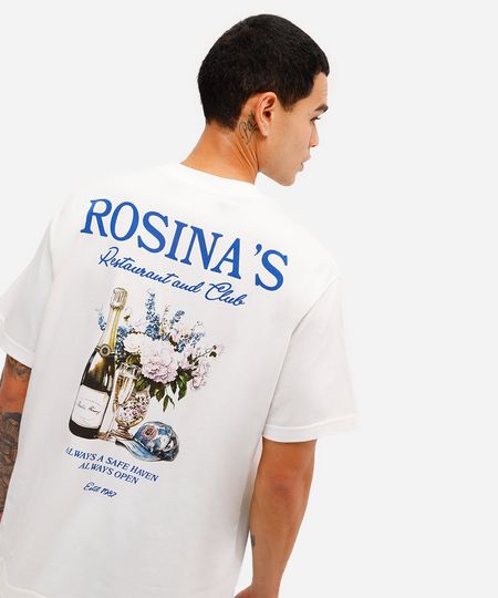camiseta masculina de algodão estampada off white P