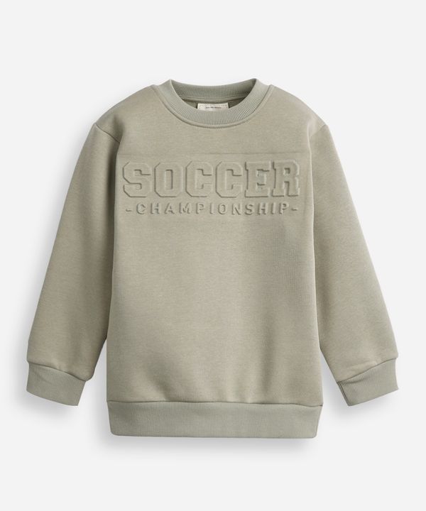 blusão infantil de moletom felpado soccer verde 8