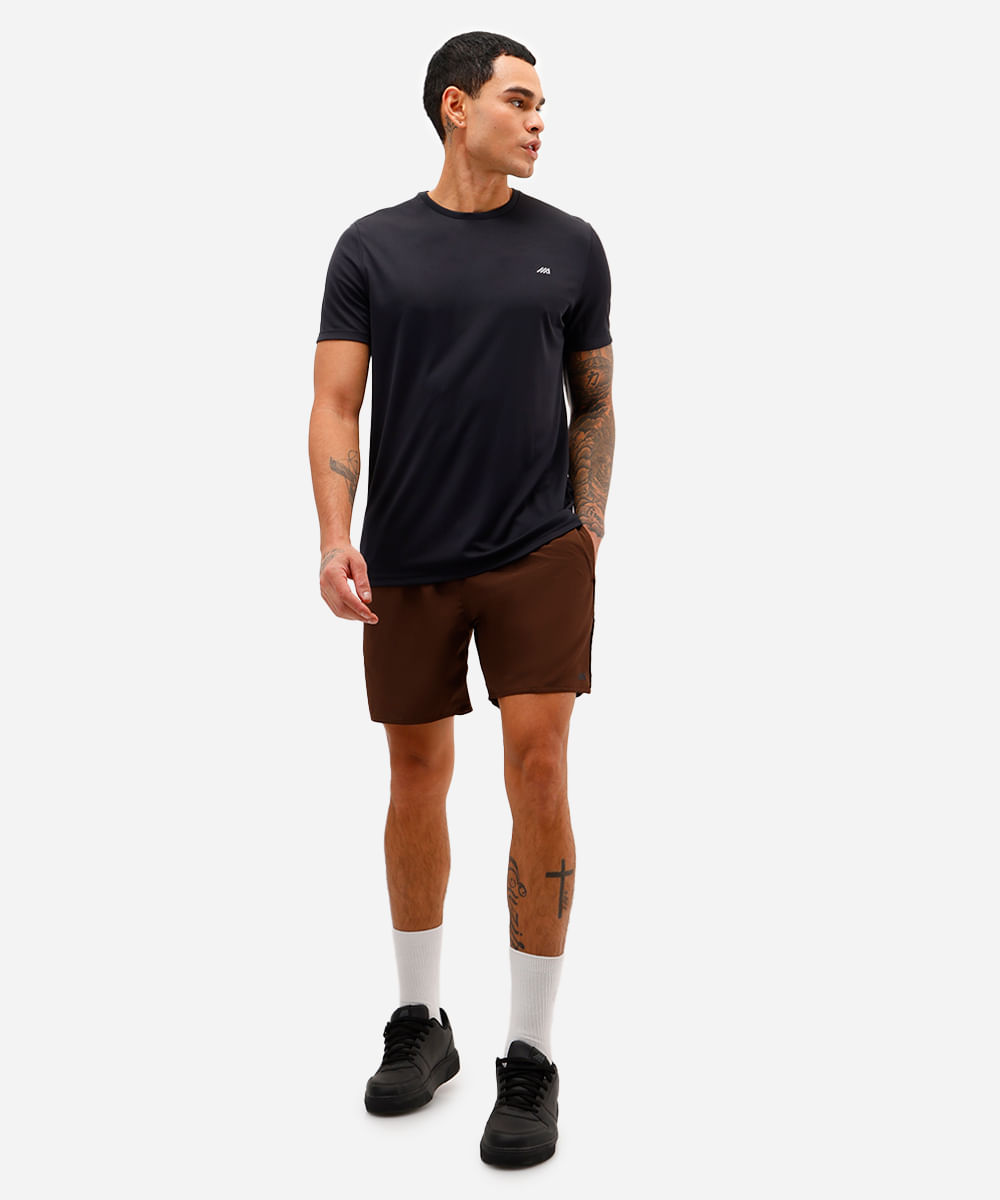 bermuda masculina com bolsos esportiva ace marrom