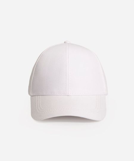 boné básico de sarja aba curva off white Único
