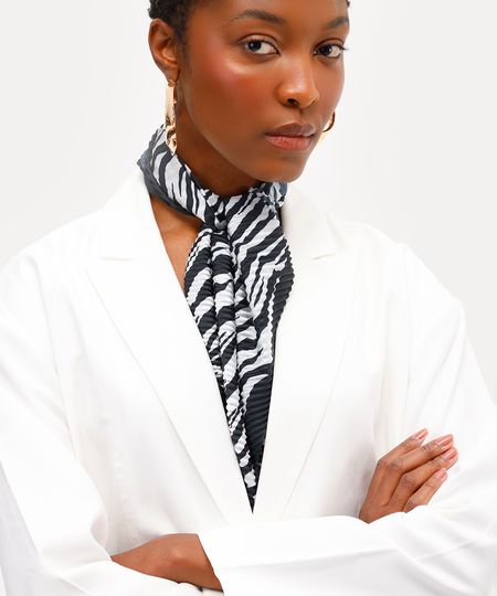 lenço plissado animal print babi louise colorido UNICO lenço plissado animal print babi louise colorido UNICO