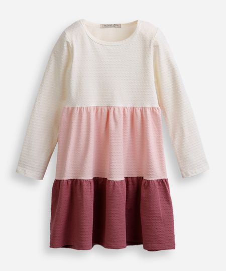 vestido infantil de algodão texturizado com recortes colorido 8 vestido infantil de algodão texturizado com recortes colorido 8