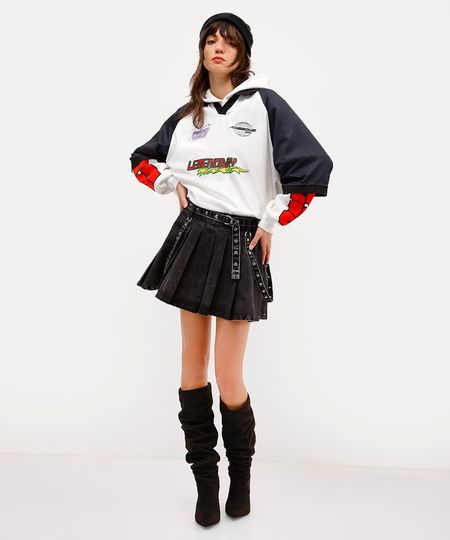 minissaia feminina jeans com pregas daniel ueda preta 36 minissaia feminina jeans com pregas daniel ueda preta 36