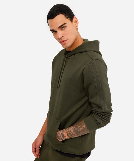 blusa masculina de moletom com capuz ace verde P