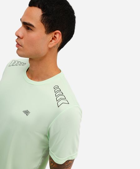 camiseta masculina setas manga curta esportiva ace verde G camiseta masculina setas manga curta esportiva ace verde G