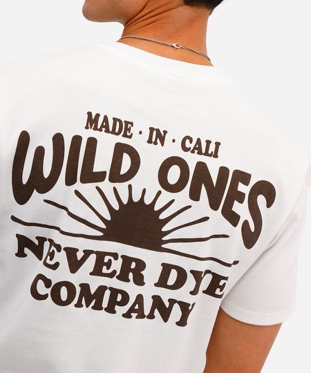 camiseta masculina manga curta wild ones off white P