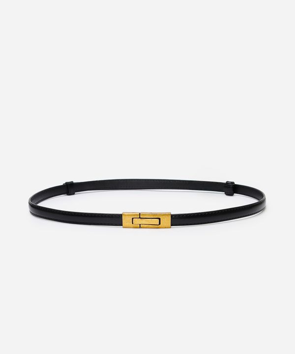 cinto fino fivela retangular mindset preto 105CM