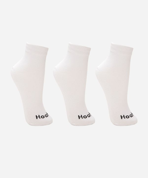 kit de 3 pares de meias cano médio branco 34-39