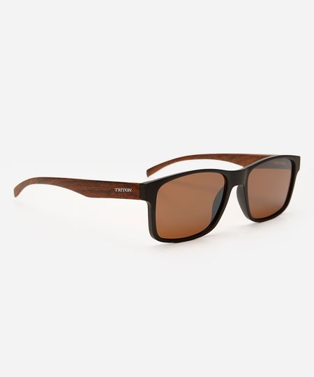 óculos de sol quadrado triton preto UNICO