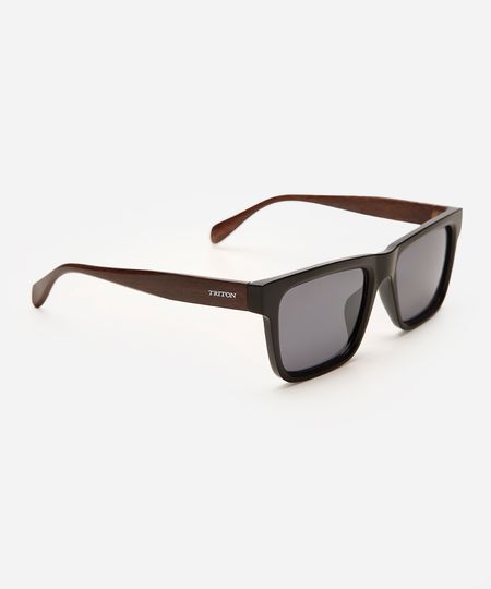 óculos de sol quadrado triton preto UNICO