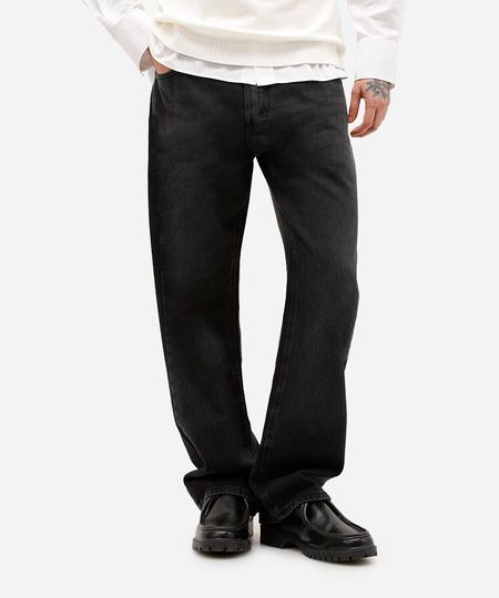 calça reta masculina jeans preta 38 calça reta masculina jeans preta 38