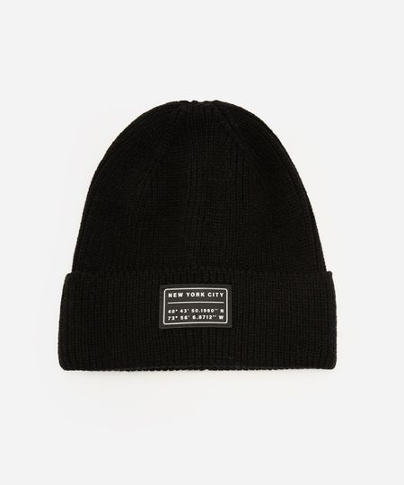 gorro infantil texturizado new york preto UNICO gorro infantil texturizado new york preto UNICO