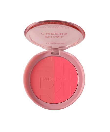 blush compacto ruby rose dual cheeks nectar scarlet vermelho UNICO blush compacto ruby rose dual cheeks nectar scarlet vermelho UNICO