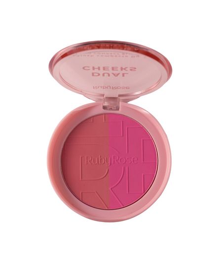 blush compacto ruby rose dual cheeks peachy fuchsia rosa UNICO blush compacto ruby rose dual cheeks peachy fuchsia rosa UNICO