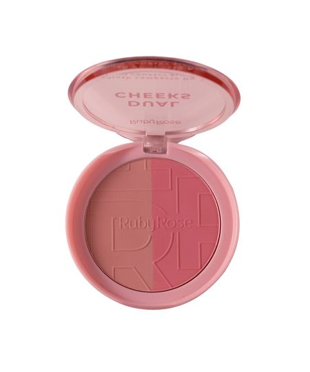 blush compacto ruby rose dual cheeks champagne peach rosa UNICO blush compacto ruby rose dual cheeks champagne peach rosa UNICO