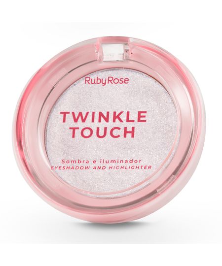 sombra e iluminador ruby rose twinkle touch ice glow prateada UNICO sombra e iluminador ruby rose twinkle touch ice glow prateada UNICO