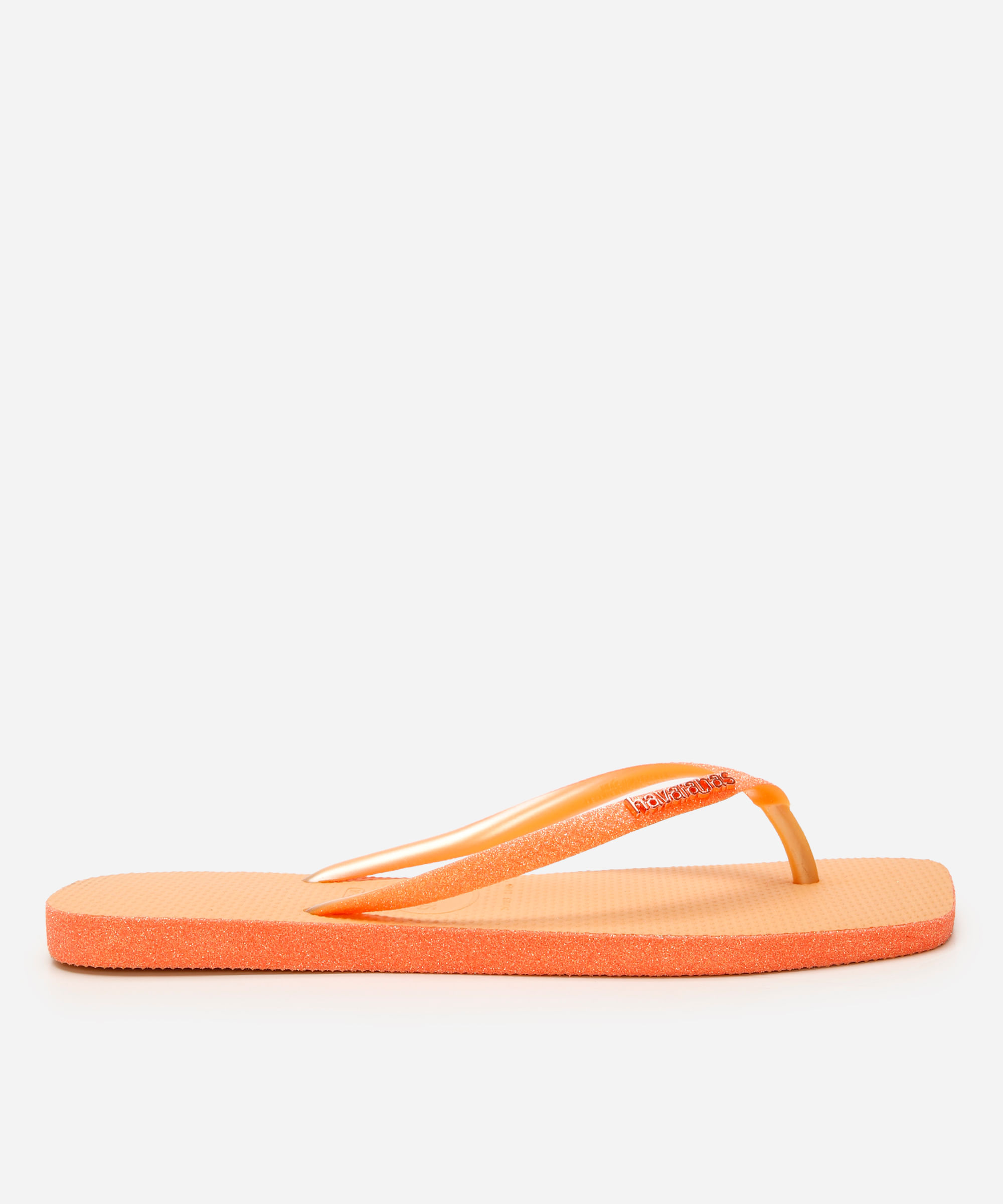chinelo havaianas slim texturizado laranja