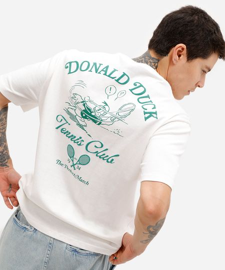 camiseta masculina de algodão pato donald off white M camiseta masculina de algodão pato donald off white M