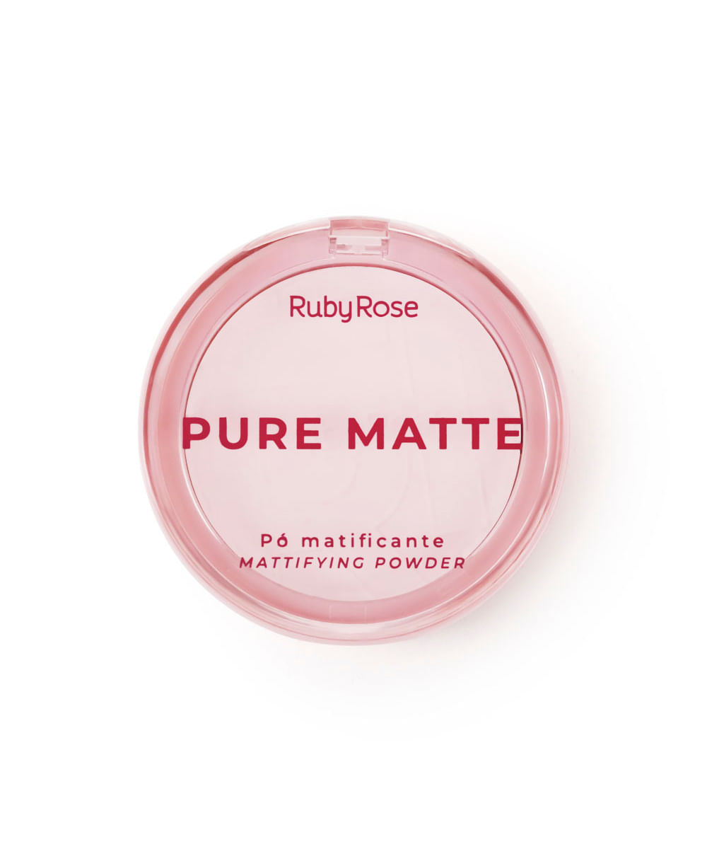 pó compacto ruby rose matificante radiant kiss branco