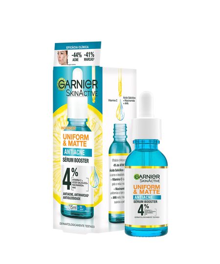 sérum facial garnier uniform e matte antiacne 15ml UNICO sérum facial garnier uniform e matte antiacne 15ml UNICO