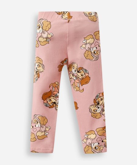 calça legging infantil de algodão patrulha canina rosa 1 calça legging infantil de algodão patrulha canina rosa 1