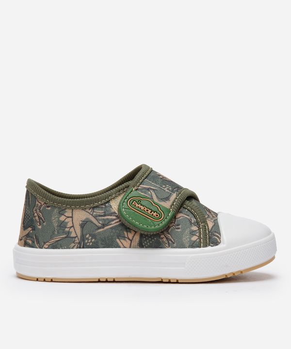 tênis infantil com velcro dinossauro verde 25