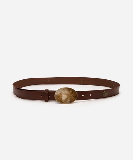 cinto feminino boho medalhas marrom 95CM