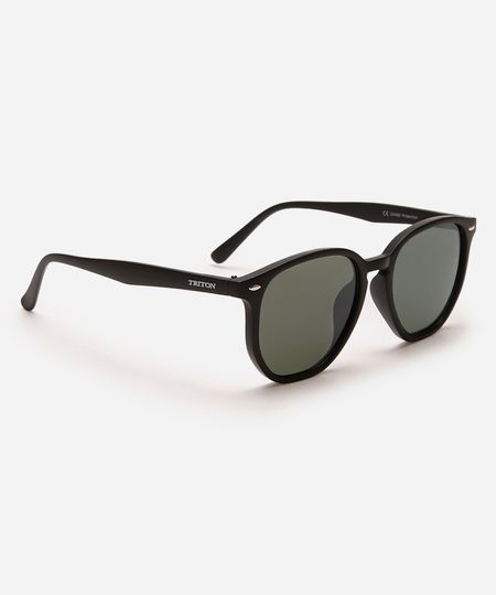 óculos de sol oval triton preto UNICO