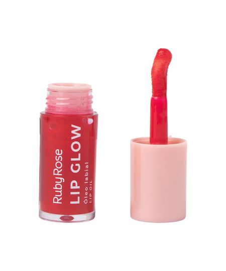 gloss labial ruby rose lip glow eletric red vermelho UNICO