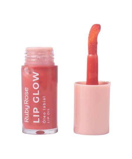 gloss labial ruby rose lip glow vintagem rose rosa UNICO gloss labial ruby rose lip glow vintagem rose rosa UNICO