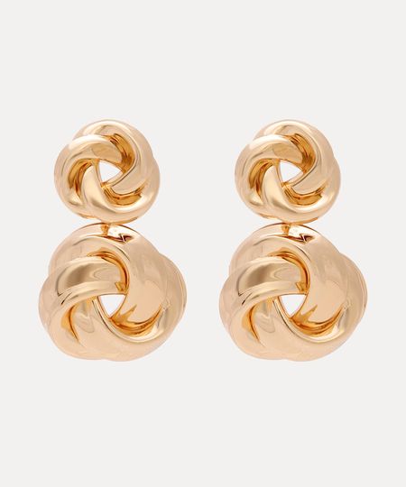 brinco feminino retorcido elos mindset dourado UNICO