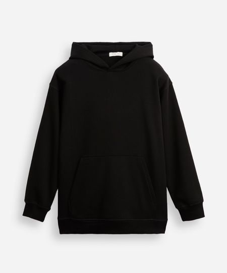 blusão juvenil de moletom oversized com capuz preto 10