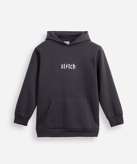 blusão de moletom infantil com capuz stitch cinza 14 blusão de moletom infantil com capuz stitch cinza 14