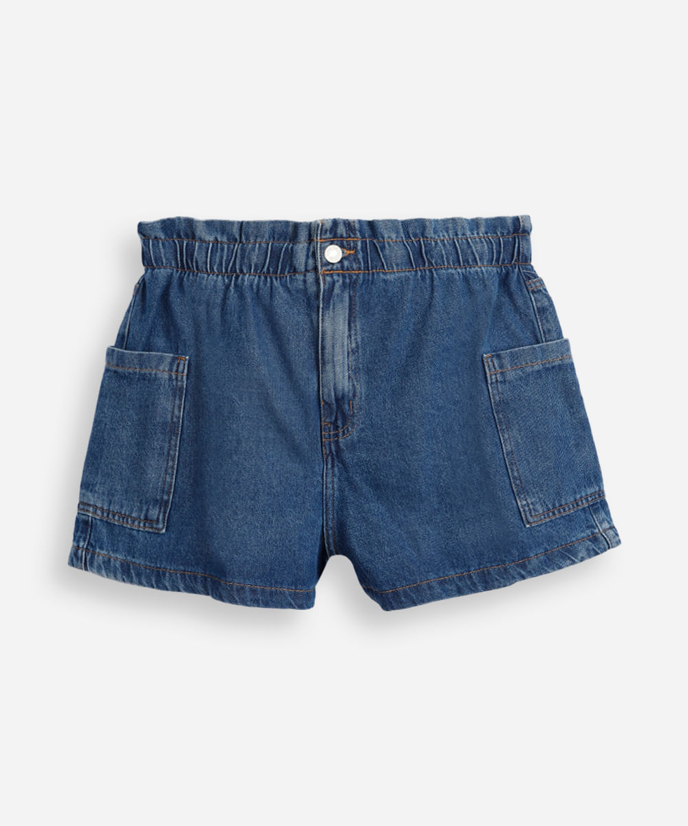 Short jeans infantil clochard azul