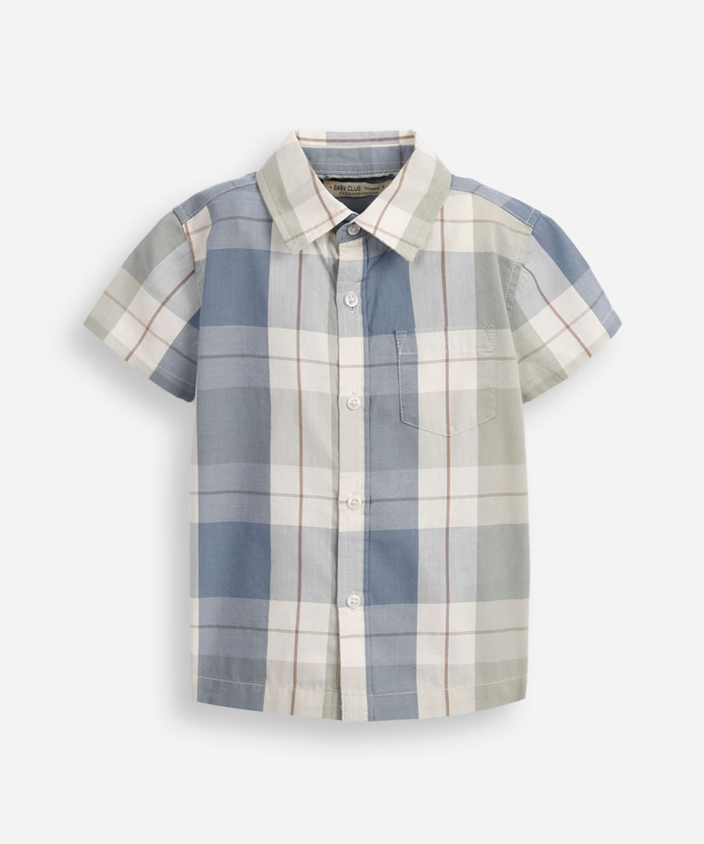 camisa infantil xadrez colorido