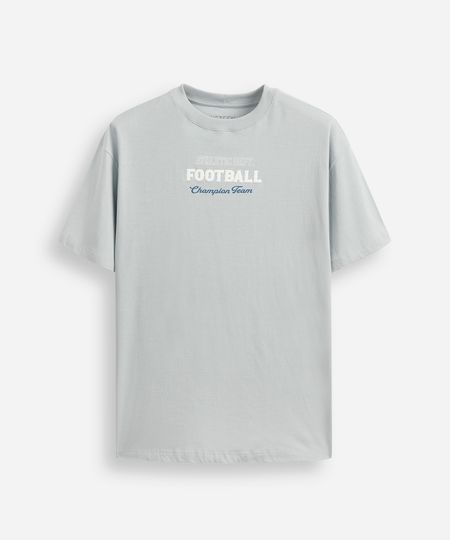 camiseta de algodão juvenil oversized  azul 12