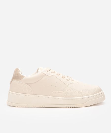 tênis masculino casual com recortes ace bege 38