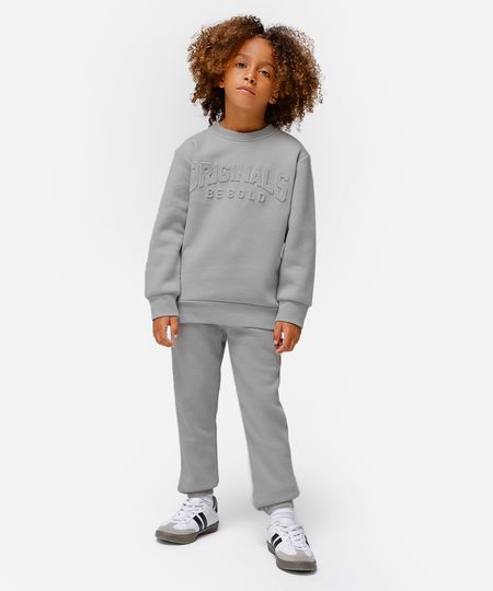 calça jogger infantil de moletom cinza 4 calça jogger infantil de moletom cinza 4