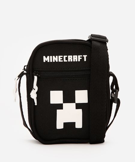 bolsa shoulder bag infantil minecraft - preto UNICO bolsa shoulder bag infantil minecraft - preto UNICO