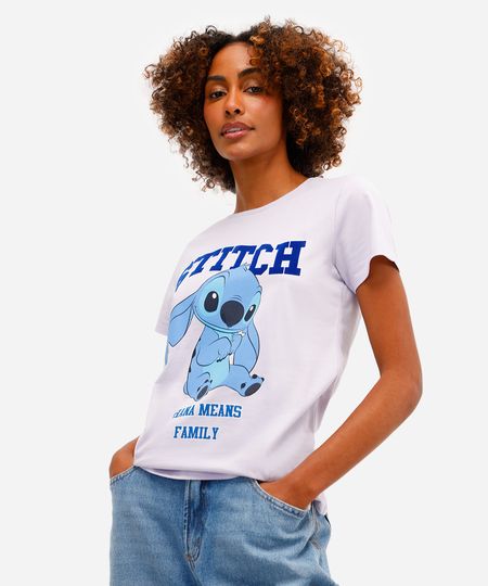 camiseta feminina de algodão stitch lilás M camiseta feminina de algodão stitch lilás M