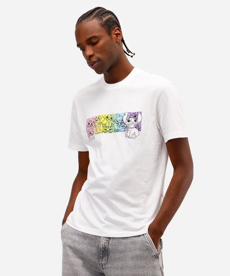 camiseta masculina de algodão stitch off white G