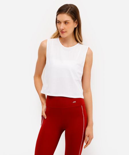 cropped feminino esportivo ace texturizado branco GG cropped feminino esportivo ace texturizado branco GG