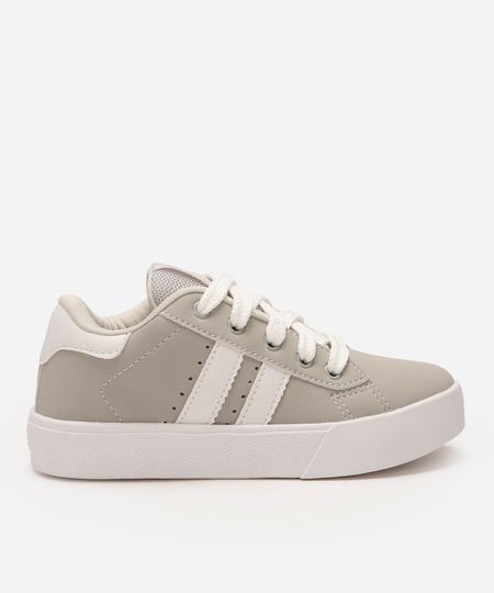 tênis infantil cano baixo com recorte ollie cinza 29 tênis infantil cano baixo com recorte ollie cinza 29