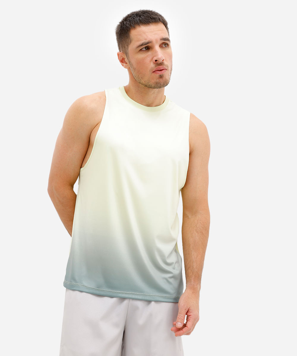 regata muscle masculina esportiva ace degradê verde