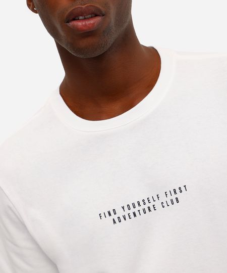 camiseta masculina de algodão estampada off white M