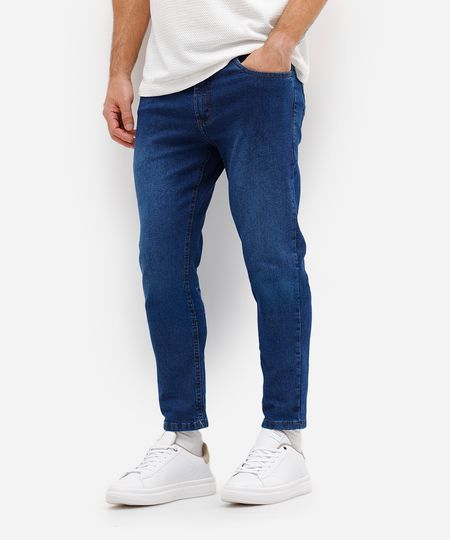 calça slim masculina jeans azul 48