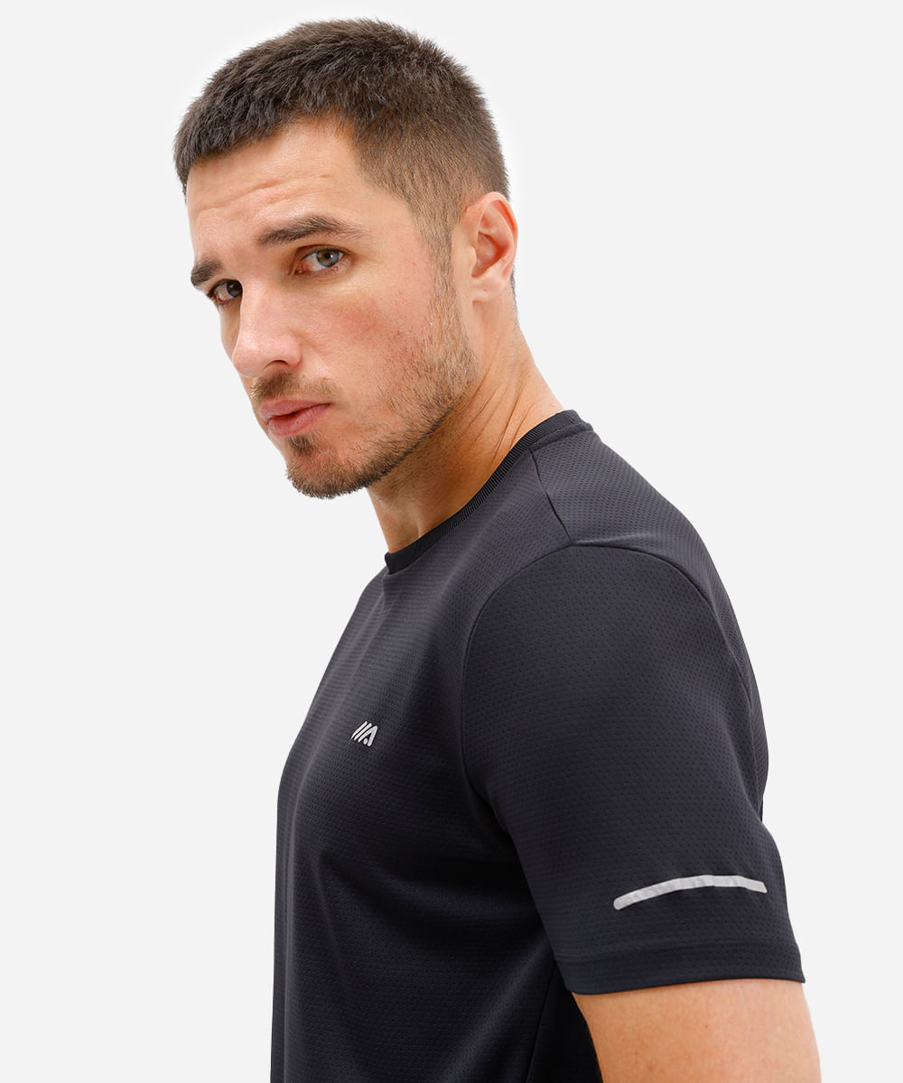 camiseta masculina esportiva ace preta