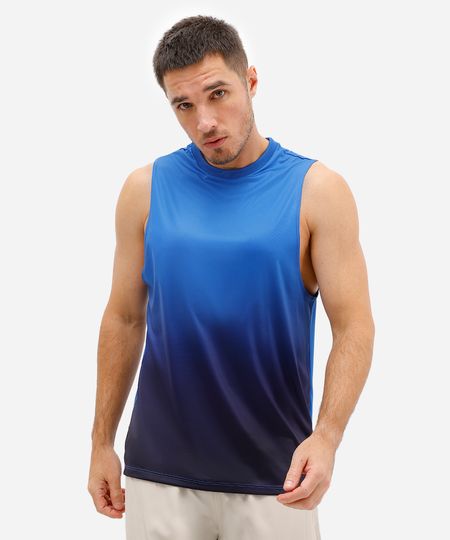 regata muscle masculina esportiva ace degradê azul M regata muscle masculina esportiva ace degradê azul M