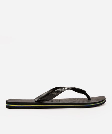 chinelo havaianas masculino brasil preto 37-38